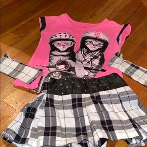 A shirt a skirt and handwarmers